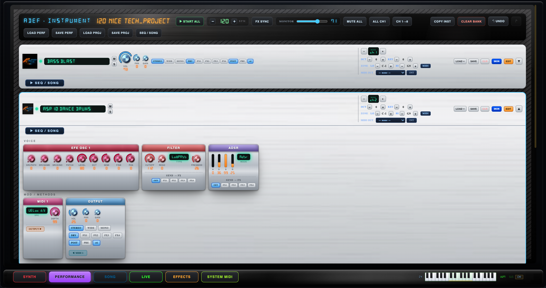 PERFORMANCE — eight slots at once